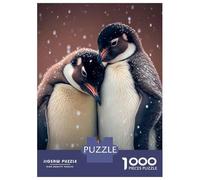 Rompecabezas De 1000 Piezas para Adolescentes Rompecabezas Penguin Cuddle Animal Rompecabezas Juguetes DIY Decoración del Hogar Regalos Y Cumpleaños Únicos 52x38cm/1000pcs