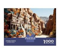 Rompecabezas De 1000 Piezas para Adolescentes Rompecabezas Petra's Ancient Wonders Rompecabezas para Adultos Juegos Relajantes Desafío Difícil 52x38cm/1000pcs