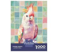 Rompecabezas De 1000 Piezas para Adolescentes Rompecabezas Pink Cockatoo on Toilet Paper Roll Rompecabezas para Adultos Juego Familiar Análisis Y Lógica Cumpleaños 52x38cm/1000pcs