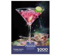 Rompecabezas De 1000 Piezas para Adolescentes Rompecabezas Pink Martini Cocktail with Lime Rompecabezas Juguetes DIY Decoración del Hogar Regalos Y Cumpleaños Únicos 70x50cm/1000pcs