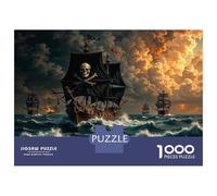 Rompecabezas De 1000 Piezas para Adolescentes Rompecabezas Pirate Ship Adventure Rompecabezas Juegos Relajantes Una Obra De Arte Cumpleaños 38x26cm/1000pcs
