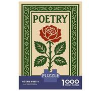 Rompecabezas De 1000 Piezas para Adolescentes Rompecabezas Poetry Rose Illustration para Adultos Juego Familiar Análisis Y Lógica Ayuda Al Cerebro A Ejercitarse 70x50cm/1000pcs
