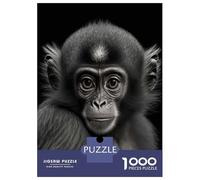 Rompecabezas De 1000 Piezas para Adolescentes Rompecabezas Portrait of A Monkey Juego Práctico Carrera De Velocidad Manual Oferta como Regalos para Toda La Familia 70x50cm/1000pcs
