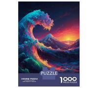 Rompecabezas De 1000 Piezas para Adolescentes Rompecabezas Prismatic Surf Big Wave para Adultos Juego Familiar Análisis Y Lógica Ayuda Al Cerebro A Ejercitarse 52x38cm/1000pcs