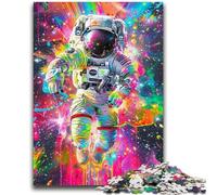 Rompecabezas de 1000 Piezas para Adolescentes, Rompecabezas psicodélicos de astronautas para Adultos, un desafío difícil para aliviar el estrés, Regalos de Amigo Secreto (50x75cm)