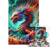 Rompecabezas de 1000 Piezas para Adolescentes Rompecabezas Quantum Dracoscale Enigma Juguete de Rompecabezas decoración de Pared patrón de ensamblaje Regalo para Reducir el estrés (tamaño 38x52cm)