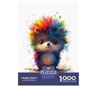Rompecabezas De 1000 Piezas para Adolescentes Rompecabezas Rainbow Hedgehog Rompecabezas Juegos Relajantes Una Obra De Arte Cumpleaños 52x38cm/1000pcs
