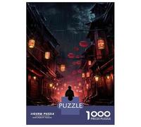 Rompecabezas De 1000 Piezas para Adolescentes Rompecabezas Rainy Night Lanterns Street Juego Práctico Carrera De Velocidad Manual Oferta como Regalos para Toda La Familia 52x38cm/1000pcs