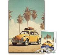 Rompecabezas de 1000 Piezas para Adolescentes, Rompecabezas Retro de Escarabajo en la Playa, Juegos educativos, Corte de precisión, Juguetes antiestrés, tamaño 50x75cm