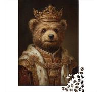 Rompecabezas De 1000 Piezas para Adolescentes Rompecabezas Royal Teddy Bear Decor Rompecabezas Juguetes DIY Decoración del Hogar Regalos Y Cumpleaños Únicos 70x50cm/1000pcs