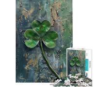 Rompecabezas de 1000 Piezas para Adolescentes Rompecabezas rústicos de trébol irlandés para Adultos Juegos Divertidos Arte de Pared Ayuda a ejercitar el Cerebro (Tamaño 50x75cm)