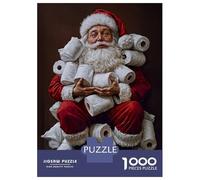Rompecabezas De 1000 Piezas para Adolescentes Rompecabezas Santas Toilet Paper Hoard Rompecabezas para Adultos Juego Práctico Patrón De Montaje 38x26cm/1000pcs