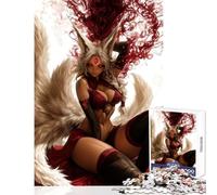Rompecabezas de 1000 Piezas para Adolescentes Rompecabezas Scarlet Fox Spirit Juguetes antiestrés Ideas de Regalo Juego Familiar Entrena tu Cerebro y Tus Manos tamaño 38x52cm