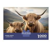 Rompecabezas De 1000 Piezas para Adolescentes Rompecabezas Scottish Highland Cow Rompecabezas para Adultos Juego Familiar Análisis Y Lógica Cumpleaños 52x38cm/1000pcs