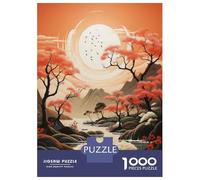 Rompecabezas De 1000 Piezas Para Adolescentes Rompecabezas Serene Sunset Landscape with Cherry Blossoms Rompecabezas Juegos Familiares Carrera De Velocidad Manual Regalos De Cumpleaños Y Únicos 70x50c