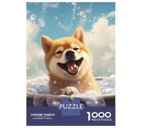 Rompecabezas De 1000 Piezas para Adolescentes Rompecabezas Shiba Inu Puppy Water Pup Rompecabezas Juguetes Antiestrés Corte De Precisión Regalos para Reducir El Estrés 70x50cm/1000pcs