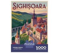 Rompecabezas De 1000 Piezas para Adolescentes Rompecabezas Sighisoara Vintage Travel Juego Práctico Carrera De Velocidad Manual Oferta como Regalos para Toda La Familia 70x50cm/1000pcs