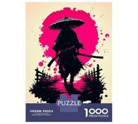Rompecabezas De 1000 Piezas para Adolescentes Rompecabezas Silent Ronin Under The Blood Moon Rompecabezas Juegos Relajantes Una Obra De Arte Cumpleaños 38x26cm/1000pcs