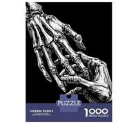 Rompecabezas De 1000 Piezas para Adolescentes Rompecabezas Skeleton Hand Touching Human Hand Rompecabezas Juguetes DIY para La Diversión Familiar para Cumpleaños, Navidad 52x38cm/1000pcs