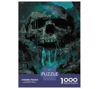 Rompecabezas De 1000 Piezas para Adolescentes Rompecabezas Skull Waterfall Fantasy Art Print Juego Práctico Carrera De Velocidad Manual Oferta como Regalos para Toda La Familia 52x38cm/1000pcs
