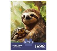 Rompecabezas De 1000 Piezas para Adolescentes Rompecabezas Sloth and Turtle Rompecabezas Juegos Familiares Decoración del Hogar Regalos Y Cumpleaños Únicos 70x50cm/1000pcs