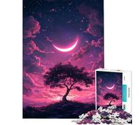 Rompecabezas de 1000 Piezas para Adolescentes Rompecabezas Soledad a la luz de la Luna para Adultos Juego práctico de análisis y lógica Regalos para Reducir el estrés (tamaño 38x26cm)
