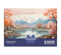 Rompecabezas De 1000 Piezas para Adolescentes Rompecabezas Springtime Serenity Pastel Landscape with Blossoms Rompecabezas Juego De Ingenio Mejora La Memoria Difícil Y Desafiante 38x26cm/1000pcs