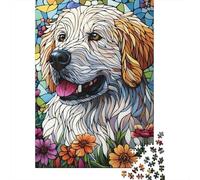 Rompecabezas De 1000 Piezas para Adolescentes Rompecabezas Stained Glass Dog Art Print Rompecabezas Juguetes DIY Decoración del Hogar Regalos Y Cumpleaños Únicos 52x38cm/1000pcs