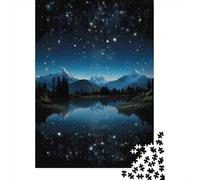 Rompecabezas De 1000 Piezas para Adolescentes Rompecabezas Starry Night Reflections Nature's Magic Juego Práctico Carrera De Velocidad Manual Oferta como Regalos para Toda La Familia 70x50cm/1000pcs