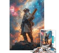 Rompecabezas de 1000 Piezas para Adolescentes Rompecabezas Steampunk de astronautas para Adultos Juguetes antiestrés Divertidos y con Humor Regalos para Reducir el estrés (tamaño 50x75cm)