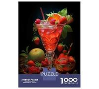 Rompecabezas De 1000 Piezas para Adolescentes Rompecabezas Strawberry Orange Juice Cocktail Juego Familiar De Rompecabezas Carrera De Velocidad Manual Cumpleaños 52x38cm/1000pcs