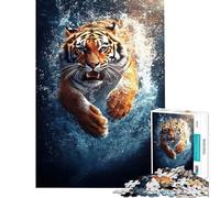 Rompecabezas de 1000 Piezas para Adolescentes Rompecabezas submarinos de Tigre para Adultos Juguetes de Bricolaje Regalos de cumpleaños para Amigos y Familiares (tamaño 50x75cm)