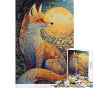 Rompecabezas de 1000 Piezas para Adolescentes Rompecabezas Susurros de Zorro a la luz de la Luna Rompecabezas para Adultos Juegos Divertidos Una Obra de Arte Oferta como Regalos para Toda la Familia