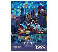 Rompecabezas De 1000 Piezas para Adolescentes Rompecabezas Sydney Skyline Night Rompecabezas para Adultos Juego Familiar Análisis Y Lógica Cumpleaños 52x38cm/1000pcs