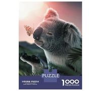 Rompecabezas De 1000 Piezas para Adolescentes Rompecabezas The Koala and Butterfly Rompecabezas para Adultos Juego Práctico Patrón De Montaje 38x26cm/1000pcs