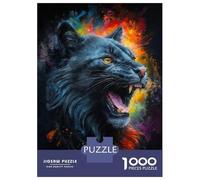 Rompecabezas De 1000 Piezas para Adolescentes Rompecabezas The Roar of The Black Cat Rompecabezas Juguetes DIY Decoración del Hogar Regalos Y Cumpleaños Únicos 38x26cm/1000pcs