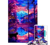 Rompecabezas de 1000 Piezas para Adolescentes Rompecabezas Tokio Serenidad Tranquilidad para Adultos Juego práctico Ideal para Pasar el Tiempo en casa Durante Las Vacaciones (tamaño 38x52cm)