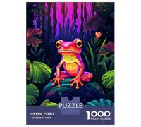Rompecabezas De 1000 Piezas para Adolescentes Rompecabezas Tropic Pink Frog Pixel Art Rompecabezas para Adultos Juegos Relajantes Desafío Difícil 38x26cm/1000pcs