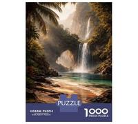 Rompecabezas De 1000 Piezas para Adolescentes Rompecabezas Tropical Paradise with Waterfalls and Arch para Adultos Juego Familiar Análisis Y Lógica Ayuda Al Cerebro A Ejercitarse 70x50cm/1000pcs