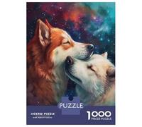 Rompecabezas De 1000 Piezas para Adolescentes Rompecabezas Two Dogs In Love Rompecabezas para Adultos Juegos Divertidos Decoración Difícil Y Desafiante 38x26cm/1000pcs