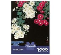 Rompecabezas De 1000 Piezas para Adolescentes Rompecabezas Ukiyo E Chrysanthemums para Adultos Juego Familiar Análisis Y Lógica Ayuda Al Cerebro A Ejercitarse 38x26cm/1000pcs