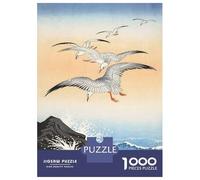 Rompecabezas De 1000 Piezas para Adolescentes Rompecabezas Ukiyo E Five Seagulls Rompecabezas para Adultos Juego Práctico Una Obra De Arte para Cumpleaños, Navidad 70x50cm/1000pcs