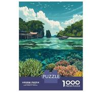 Rompecabezas De 1000 Piezas para Adolescentes Rompecabezas Underwater in Raja Ampat Rompecabezas Juguetes Antiestrés Corte De Precisión Regalos para Reducir El Estrés 38x26cm/1000pcs