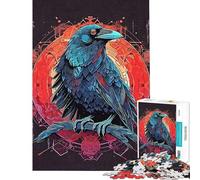 Rompecabezas de 1000 Piezas para Adolescentes Rompecabezas vectoriales de Cuervos para Adultos antiestrés interacción Entre Padres e Hijos Regalo de cumpleaños Regalos 38x26cm