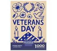 Rompecabezas De 1000 Piezas para Adolescentes Rompecabezas Veterans Day Illustration Juego Familiar De Rompecabezas Carrera De Velocidad Manual Cumpleaños 52x38cm/1000pcs