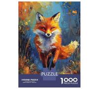 Rompecabezas De 1000 Piezas para Adolescentes Rompecabezas Vibrant Fox in Forest Rompecabezas para Adultos Juego Práctico Patrón De Montaje 70x50cm/1000pcs