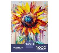 Rompecabezas De 1000 Piezas para Adolescentes Rompecabezas Vibrant Sunflower Art Rompecabezas para Adultos Juegos Relajantes Desafío Difícil 52x38cm/1000pcs
