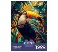 Rompecabezas De 1000 Piezas para Adolescentes Rompecabezas Vibrant Tropical Toucan in Lush Jungle Rompecabezas Juguetes DIY para La Diversión Familiar para Cumpleaños, Navidad 70x50cm/1000pcs