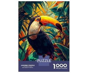Rompecabezas De 1000 Piezas para Adolescentes Rompecabezas Vibrant Tropical Toucan in Lush Jungle Rompecabezas Juguetes DIY para La Diversión Familiar para Cumpleaños, Navidad 70x50cm/1000pcs