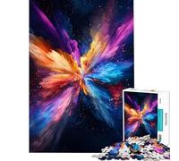 Rompecabezas de 1000 Piezas para Adolescentes Rompecabezas Vibrantes de explosión cósmica para Adolescentes Un desafío difícil para cumpleaños Navidad Juegos de ingenio para Toda la Familia 50x75cm